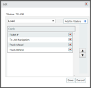 EDIT dialog window for status cards